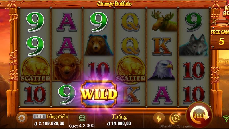 Biểu tượng Wild Slotgame Trâu Vàng Kingfun có đáng chơi