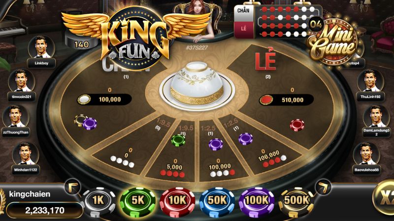 Chơi xóc đĩa trực tuyến tại cổng game Kingfun có khó không?